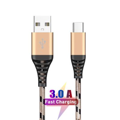 China MP3/MP4 Player 3A 5A Usb Fast Charging Type Original USB Cable Clamp Type C Tipo C 3A Cabo Charger Nylon Braided Cable For Samsung for sale