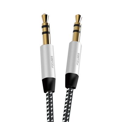 China The male with. Speaker Focuese Cable 3.5MM Nylon Braided To Male Gold Plated Aux Audio Cable. cable stereo for sale