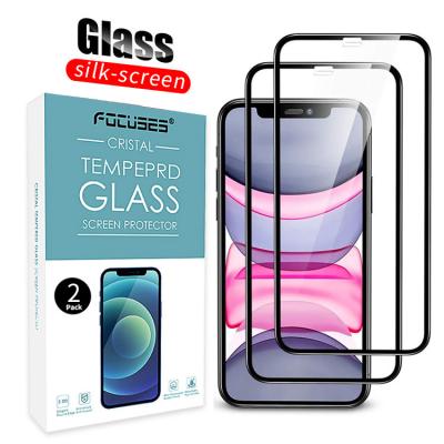 China Full Transparent 2 Pack Bulbble Glue 9H 3D10D 5D 11D 21D Full Cover Screen Protector Tempered Glass Free Guard For iPhone 8 XR Xs 11 12 pro Max for sale