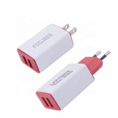 China Wholesale Cell Phone Premium Quality Dual Usb Wall Charger With FCC Iphone Ce Certified Fast Charging for sale