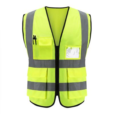 China Customized OEM Customized LOGO Vest Tape Mesh Construction Reflective Safety Vest for sale