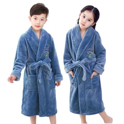 China Multicolor 100% Polyester Thermal Oversized Children's Velvet Children's Pajamas Bathrobe for sale