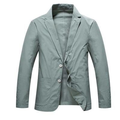 China New Designer Solid Color Lightweight Casual Men's Breathable Straight Jacket for sale