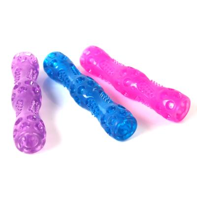 China Dog Toy Soft Natural Rubber Stick Dog Chewable Toy Floating TPR Indestructible Squeak Pet Toy for sale