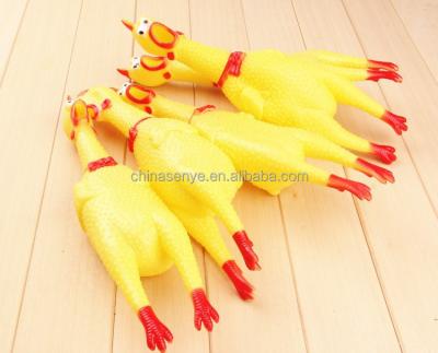 China 30cm 17cm Squeaky Chicken Pet Viable Screaming Rubber Dog Toy 41cm for sale