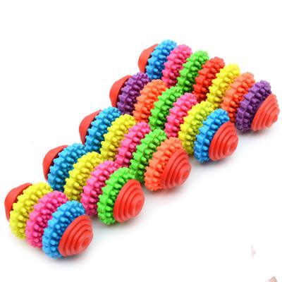 China Durable Rubber Chewing Toy For Aggressive Chewers Puppy Small Dogs Medium Large Dogs Gear Swivel TPR Pet Tooth for sale