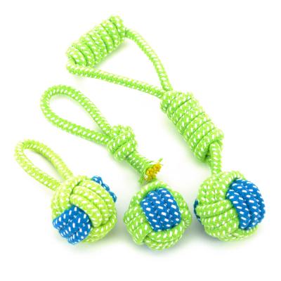 China New Sustainable Dog Pet Premium Cotton Braided Rope Toy Grind Teeth Dog Toy for sale