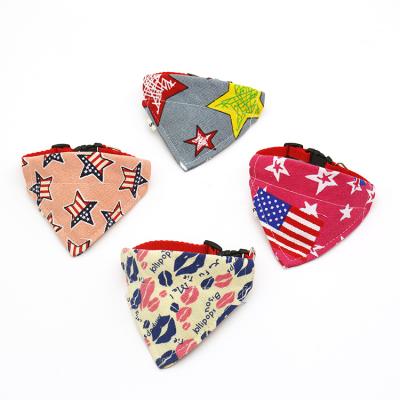 China Custom Printing Dog Bandanas Cat Collar Bow Saliva Towel Pet Puppy Pet Collar Special Cute Bow Tie Small Dog Bandanas for sale