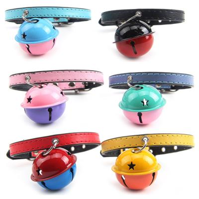 China Personalized Large Colorful Bell Pet Collar Cat Collar 1.0cm Dog Collar Supplies for sale