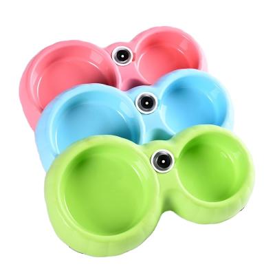 China Factory direct pet pp double bowl automatic cute dog food drinking bowl brand new cute bowl for sale