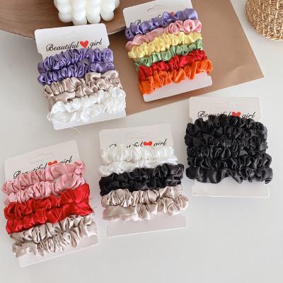 China Beautiful 22mm 2021 hot high quality mulbery silk hair ties 100% satin hair scrunchies hair ties for sale