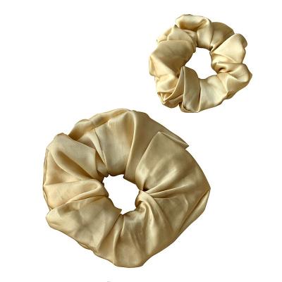 China Beautiful 2021 New Design 100% Silk Scrunchies For Hair Elastic Hair Bands Premium Skinny Hair Scrunchies for sale