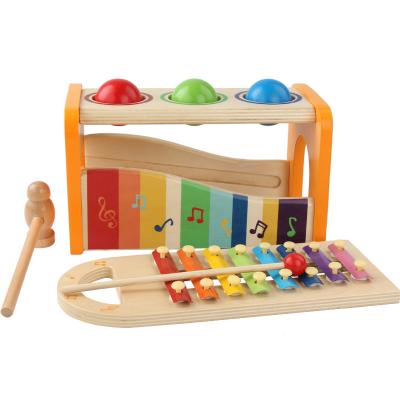 China Wooden Educational Toys Striking Wooden Educational Toys Stacking Workbench Children Toys for sale