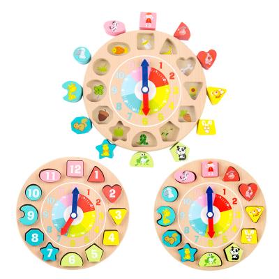 China Kids Toys Educational Toys Clock Wooden Study Material For Children for sale