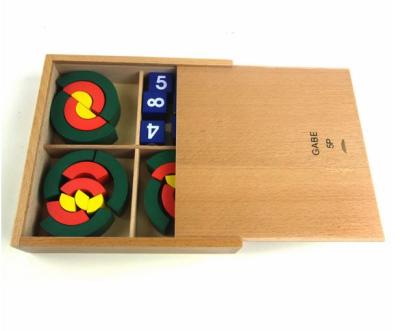 China Wooden Educational Toys Montessori Kids Wooden Teaching Tool Learning Toys Froebel GABE 5P Educational Circle for sale