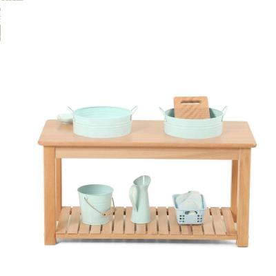 China Modern Beech Montessori Wooden School Children Toy Wash Basin Furniture for sale