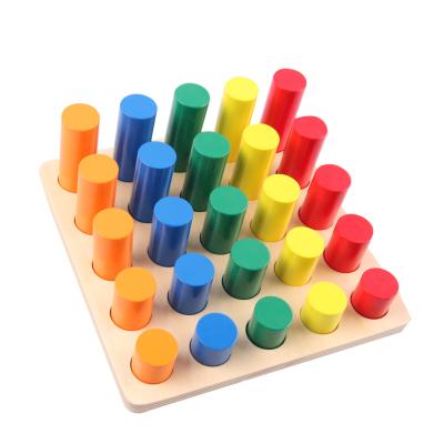 China Custom Wooden Toys Geometry Montessori Materials Montessori Material Kids Solid Ladder for sale