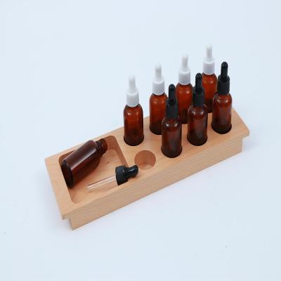 China New Teaching Most Popular Educational Wooden Sensory Teaching Tools Tasting Bottle for sale