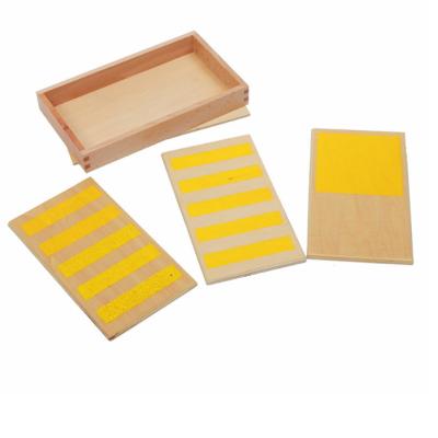 China Baby Montessori Equipment Teaching Aids Materials Toy Montessori Kids Practicing Hands Touch Recognition Board Rough and Soft Tips with Box for sale