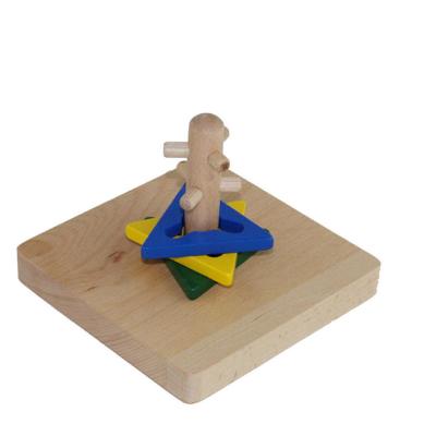 China Materials Baby Montessori Equipment Teaching Aids Toys Sensory Cognitive Handmade Montessori Teaching Aids Twist and Sort Ablity Toys Triangle for sale