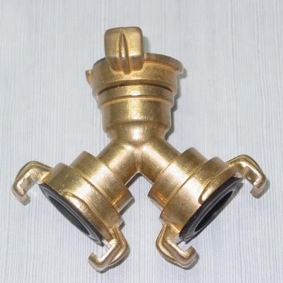 China 3 Way Y-Connector Brass Geka Fitting Quick Coupler Water Coupling 3 x 3/4