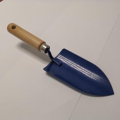 China Durable And Strong Garden Tools Wooden Handle Push Trowel Big Hand for sale