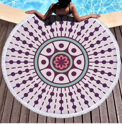 China 100% Polyester Beach Round Beach Towel for sale