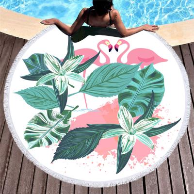 China Hot Selling Custom Microfiber Print Circle Printed Round Beach Towel Beach Towel For Summer for sale