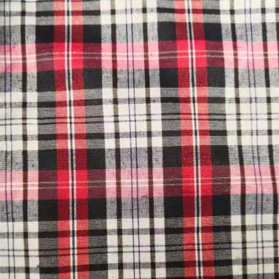 China Cheap Shirting Fabric 100% Polyester Tartan Shrink-Resistant Yarn Dyed Shirt Fabric Stock for sale