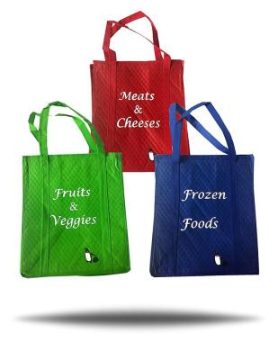 China Reusable Groceries Insulated Insulated Zippered Tote Shopping Cooler Bags Folding Thermal for sale