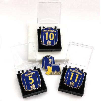 China Europe China Factory Football Sports Club Lapel Pin Manufacture Custom Hard Enamel Wholesale Pin for sale