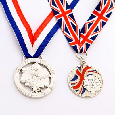 China Wholesale Promotion Custom Medal Colorful Logo Metal Antique Sports Holder Medal From Europe Manufacturer for sale