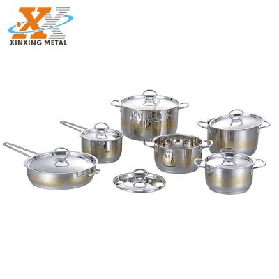 China Sustainable Cookware SS 304 Handle Prestige Royal Induction Cookware Korean Heat Resistant Cookware Sets for sale