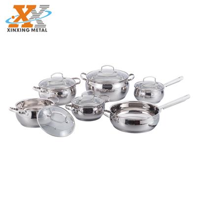 China Sustainable New Promotion Cooking Pot Set Cookware Stainless Steel Cookware Set for sale