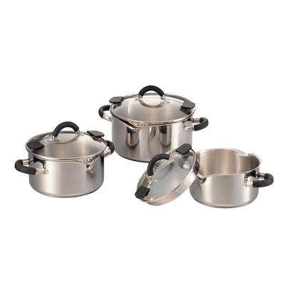 China Sustainable Best Selling Induction Cookware Set Stainless Steel Pasta Cooking Pot With Strainer for sale