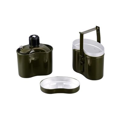 China 1L Aluminum Military Water Canteen Water Canteen Camping Canteen With Cup for sale