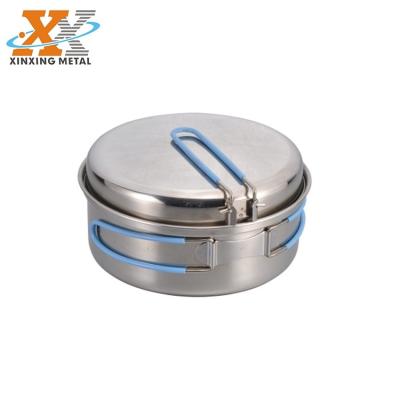 China Outdoor Cook Ware Gas Cooker New Item Cookware Product Stainless Steel Camping Set for sale