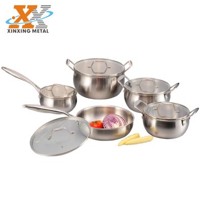 China Sustainable Cookware Manufacturing Induction Cookware Sets Luxury Stainless Steel Cookware for sale