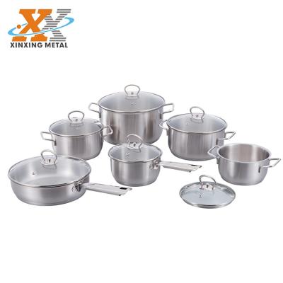 China Stainless Steel Wire Handle and Knob Cookware Stainless Steel Cookware Set for sale