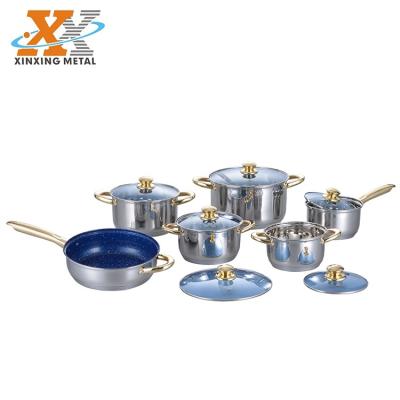 China Viable Mini Cooking Pots Straight Shape Lid Stainless Steel Hotpot Glass Cookware Casserole Sets for sale