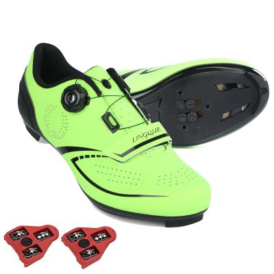 China Holes Ventilation LINGQUE LQ1 Custom Perforated Bicycle Carbon Road Bike Indoor Shoes for sale