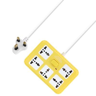 China Universal Electrical Outlet Connection Surge Protector Extension Socket 6 Electrical Outlet Power Strip Socket for sale