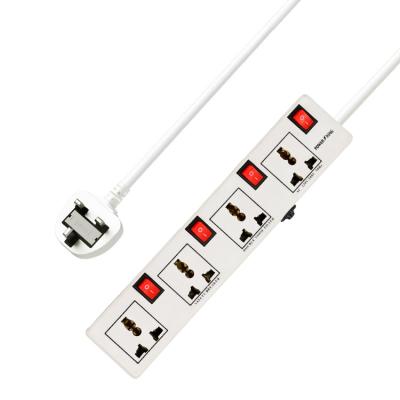 China Universal Standard Outlet Electrical Connection Extension Power Socket 4 Outlets Child Safety Electric Power Strip for sale