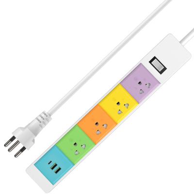 China Home Appliance Gelistar Thailand Standard Socket With Overload Protection Power Strip With USB Ports Extension for sale