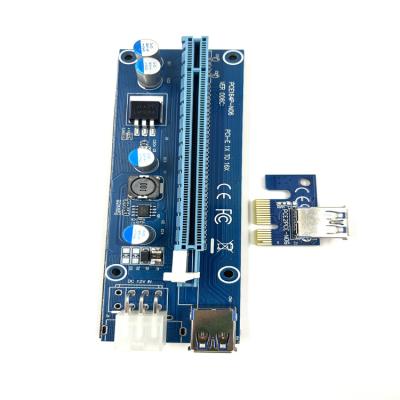 China With SATA Power Cable PCI-E 16x 006C 007 Riser 6 Pin Adapter Card With USB 3.0 SATA Power Cable for sale