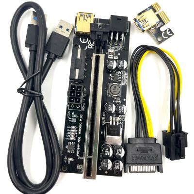 China With SATA 60CM VER 009C 009S 010X Power Cable PCI-E 1X To 16X LER Riser 009 Card Supplement PCI Express Adapter USB 3.0 Cable Power for sale