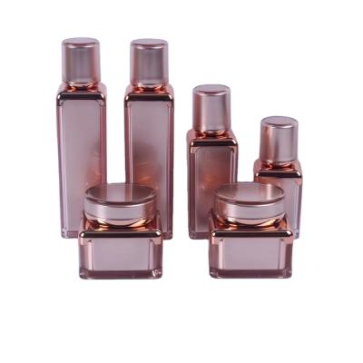 China Pearl Pink Transparent Emulsion Bottle Acrylic Vacuum High End Type Eco - Friendly for sale