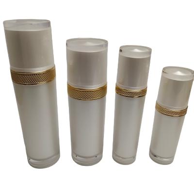 China Pearl White Transparent Emulsion Bottle Acrylic Vacuum High End Type Eco - Friendly for sale