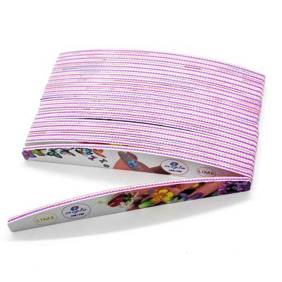 China Nail Care Color Print Nail File New 100/180 One Side Print And One Side Zebra Pattern Buffing Strip Customize Pattern Nail File for sale