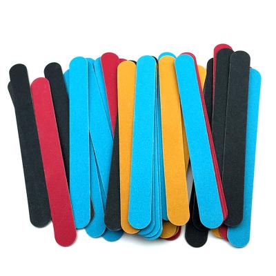 China Nail Care Beauty Tools Wholesale High Quality Multicolor Thin Wooden Nail File 100/180 For Nail Care for sale